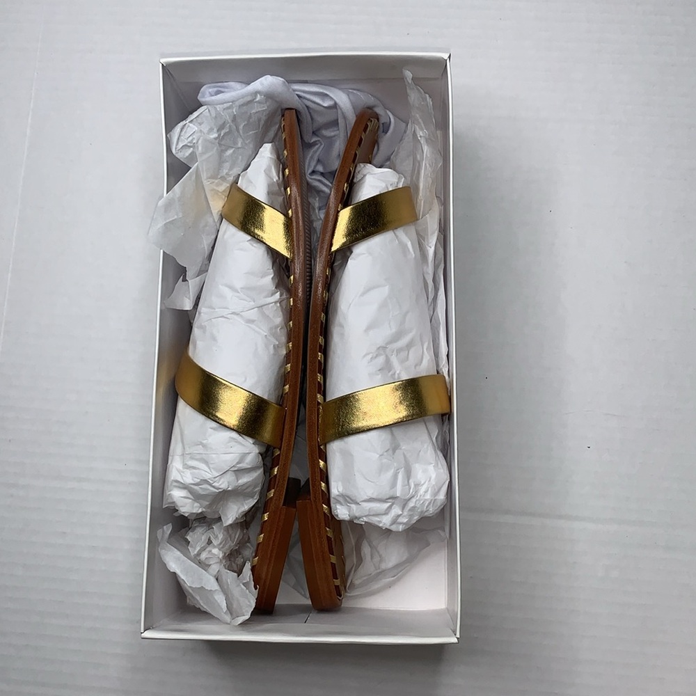 SCHUTZ Gold and Brown Sandals - Picture 2 of 9
